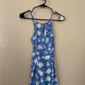 Hollister Blue and White Floral One Piece